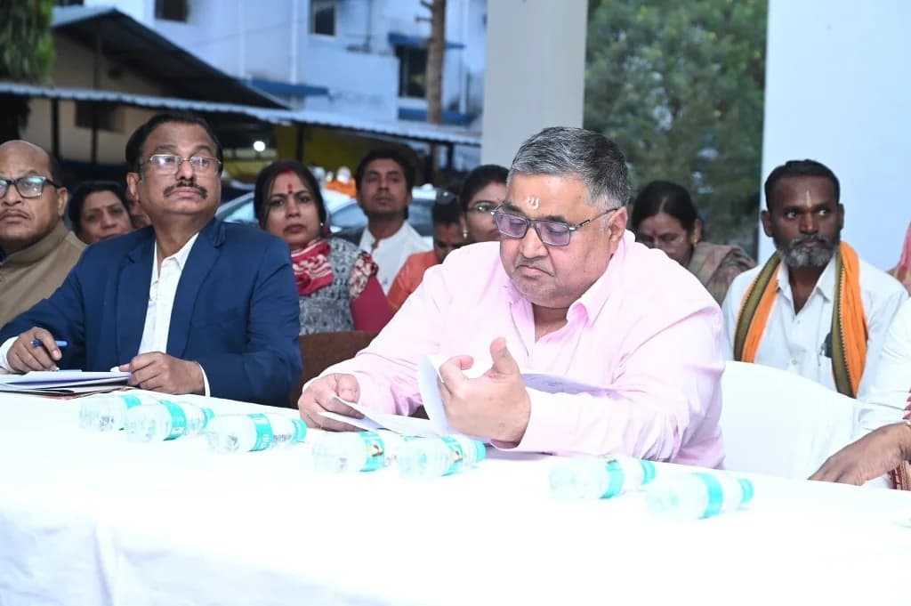 Rajesh Agrawal at a review table